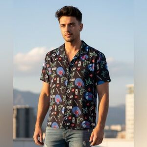 Eden’s Zero Vitriol Heartbroken Anime Button Down Size Small